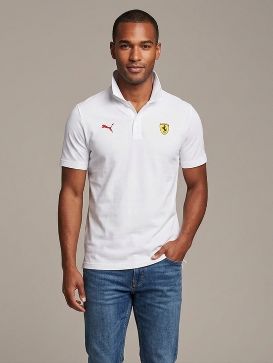 Puma Ferrari Polo Race Shirt 100% Cotton Red XXL